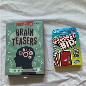 Games!  Brain Teasers and Monopoly